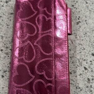 Pink Heart Patterned Women's Wallet